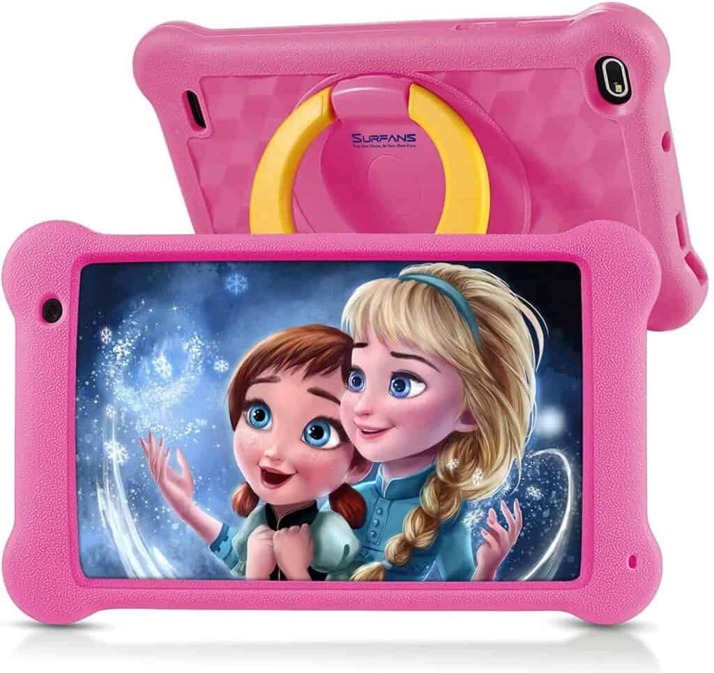 tablet surfans k7 para niños con funda protectora plástica