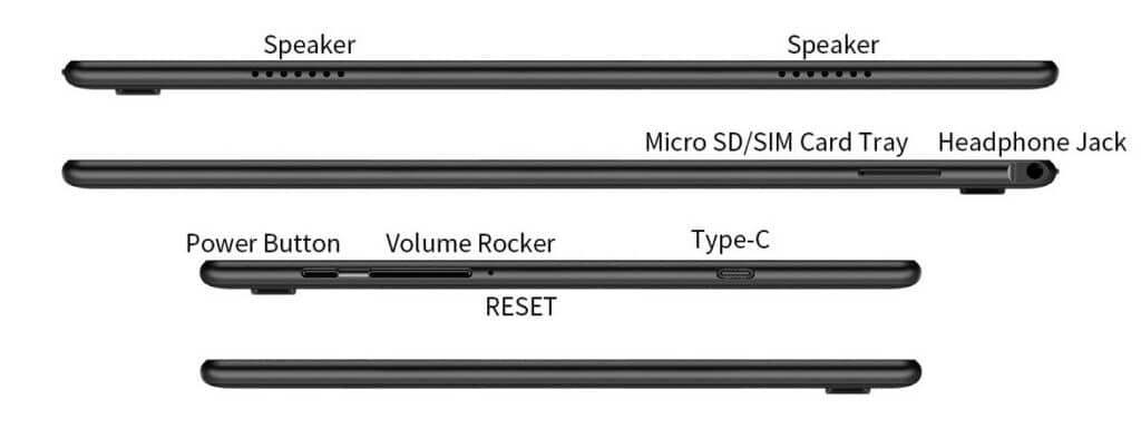 Teclast M40 altavoces y conectores