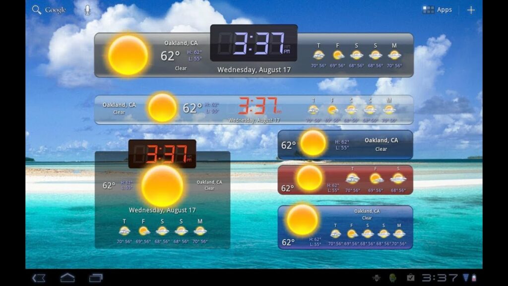 widgets en android 4.2.2