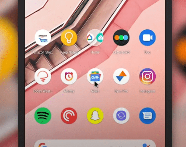 Cursor de un ratón en la pantalla de tablet o móvil