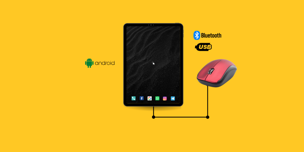 tablet conectada a mouse mediante bluetooth