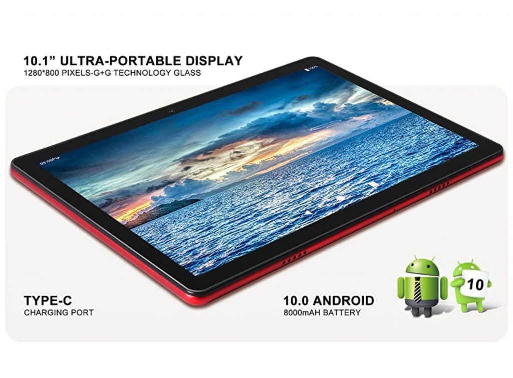Resolución HD de la pantalla de tablet Jusyea de 10 pulgadas