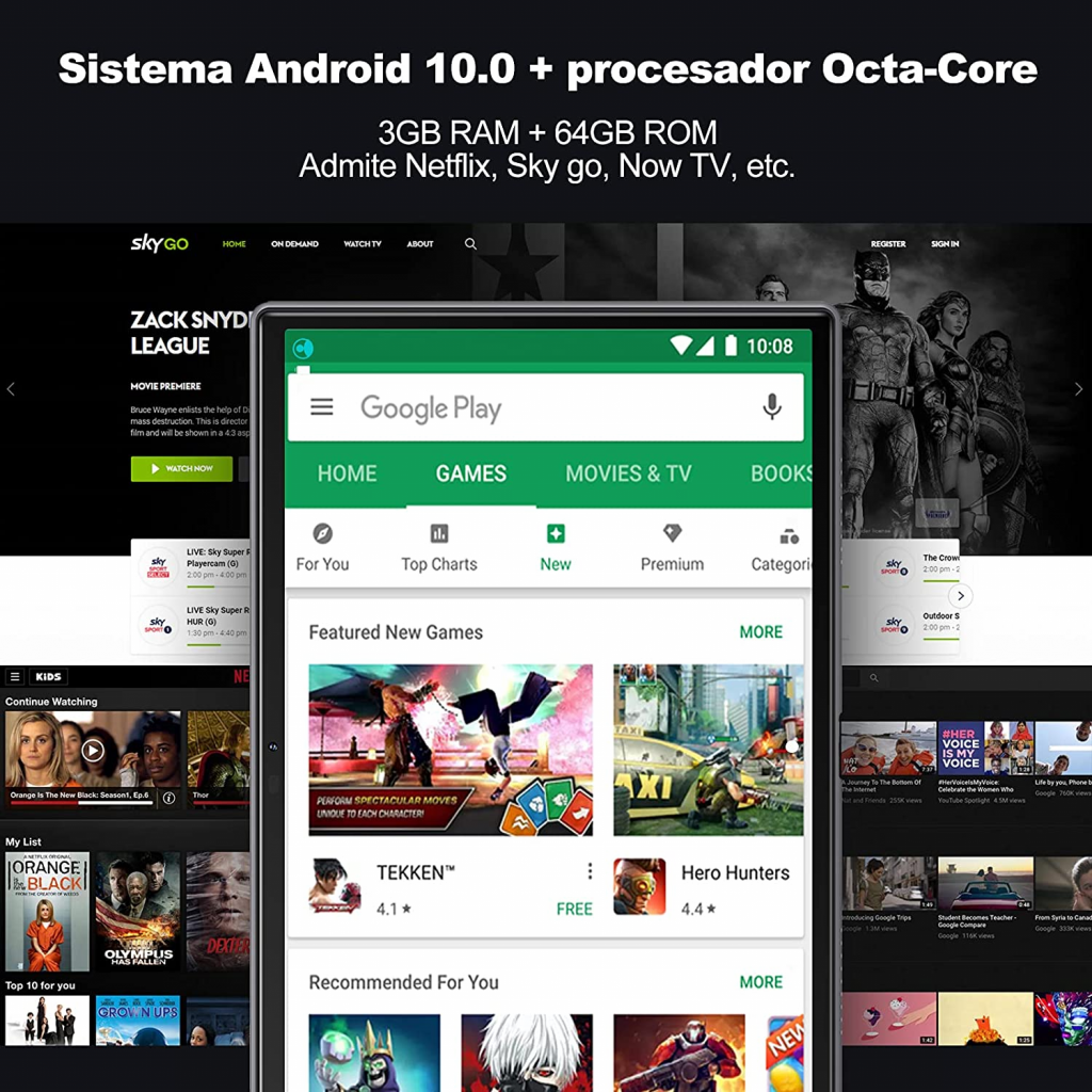 Sistema operativo de tablets Yestel Android 10
