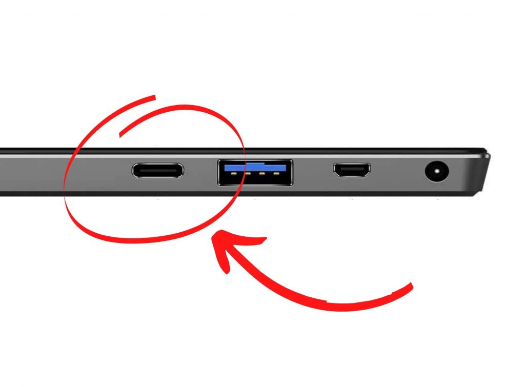 Ubicación puerto USB-C de tablets Chuwi
