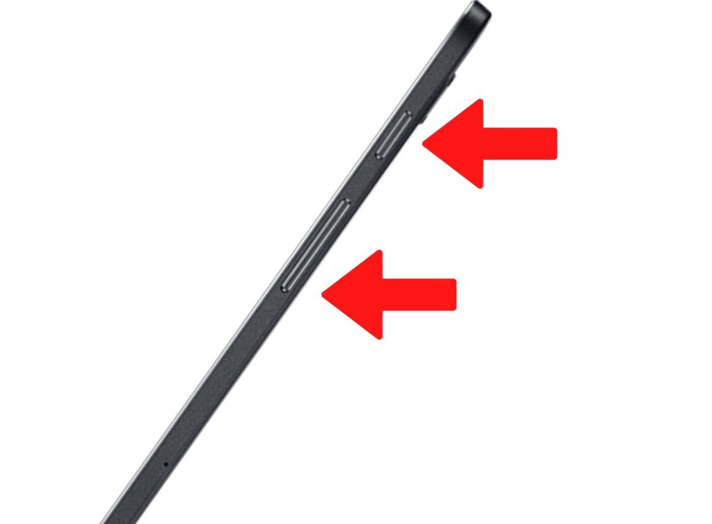 Flecha indican los botone de Encendido y Volumen para hacer Soft - Reset