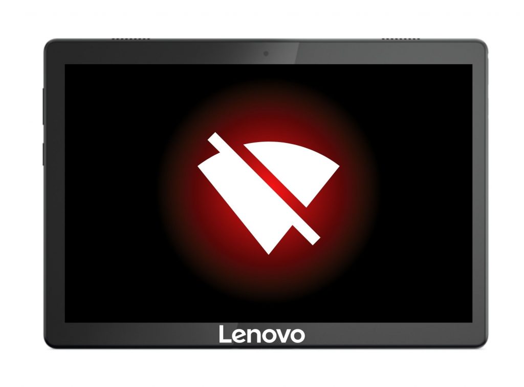 Tablet indicando fallo de conexión a Wi - Fi