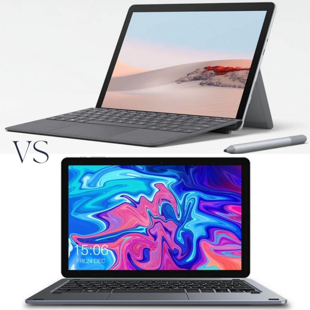 Comparativa entre tablet Chuwi Hi10 X y Microsoft surface go