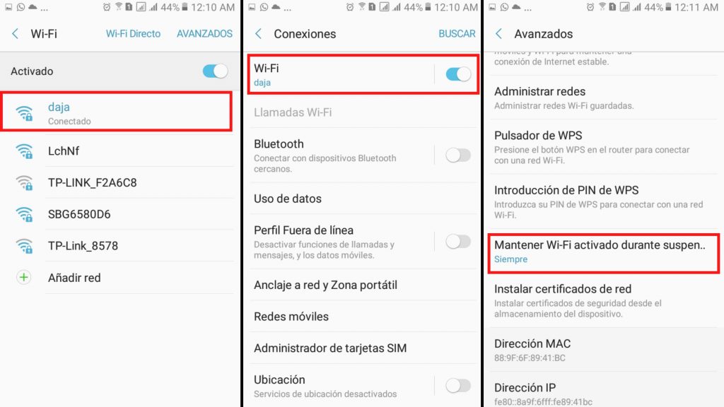 Guía para inhabilitar desconexión de Wi - Fi durante suspensión del equipo
