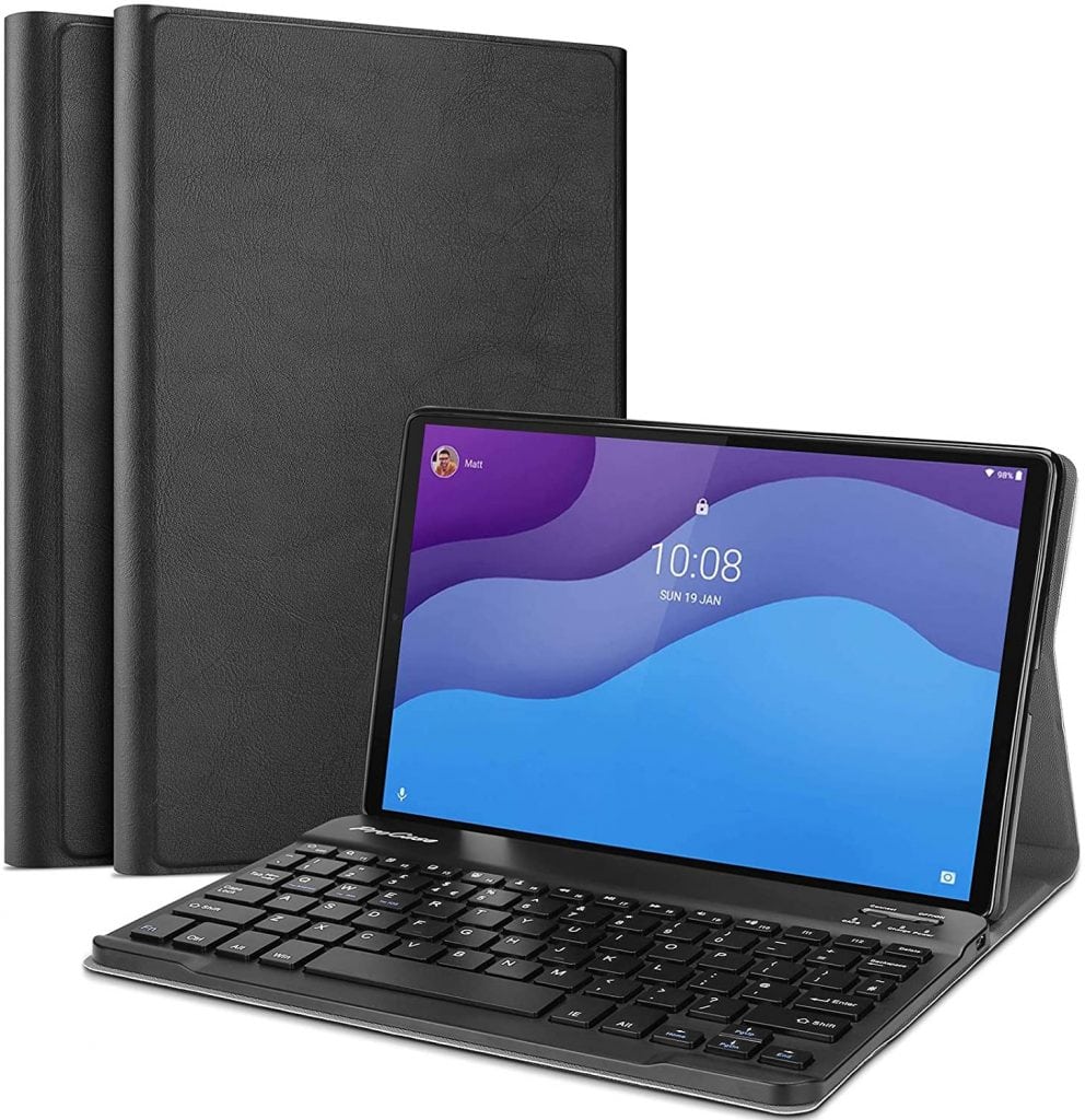 Teclado ProCase con funda para tablet Lenovo M10 HD