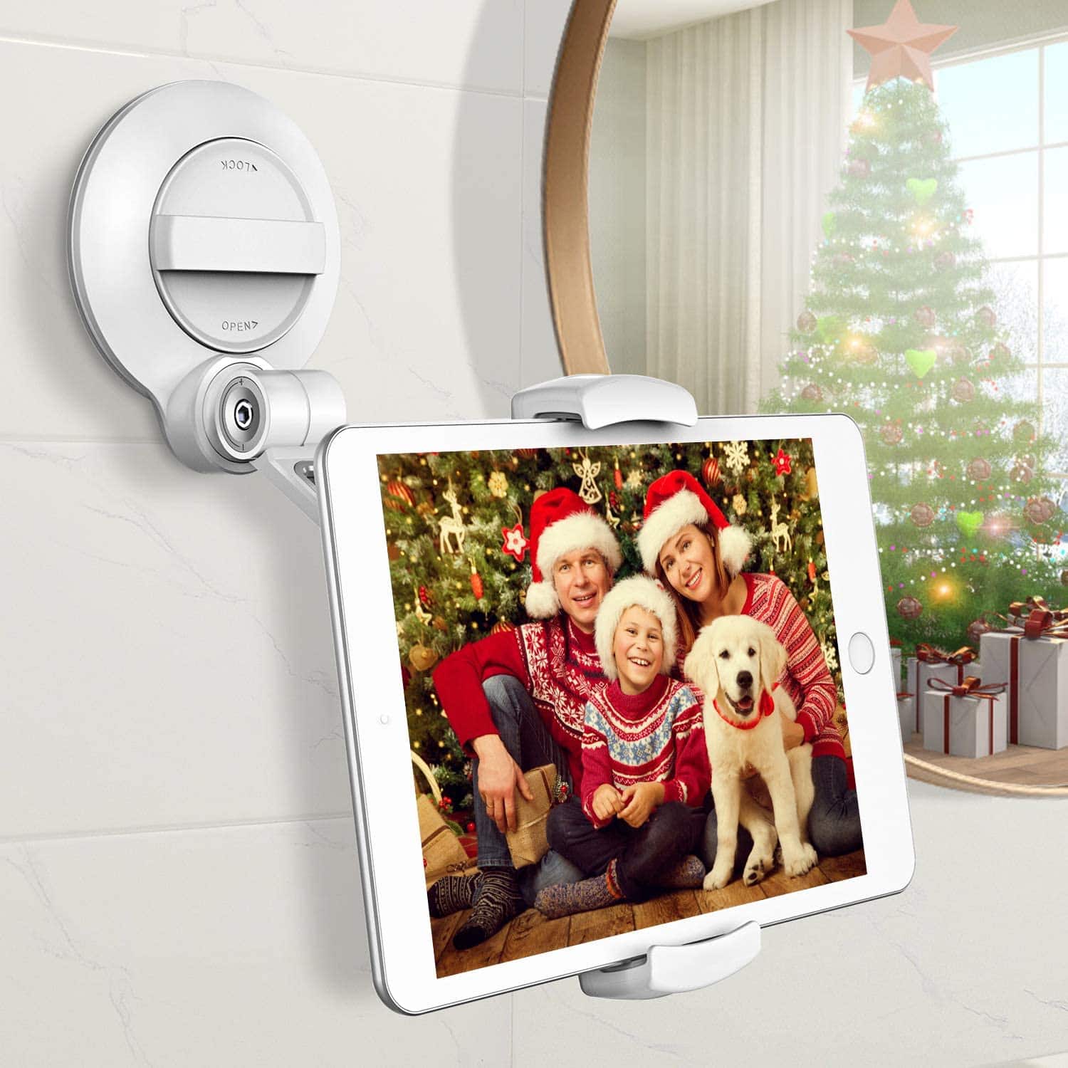 soporte de pared con ventosa sujeta tablet 