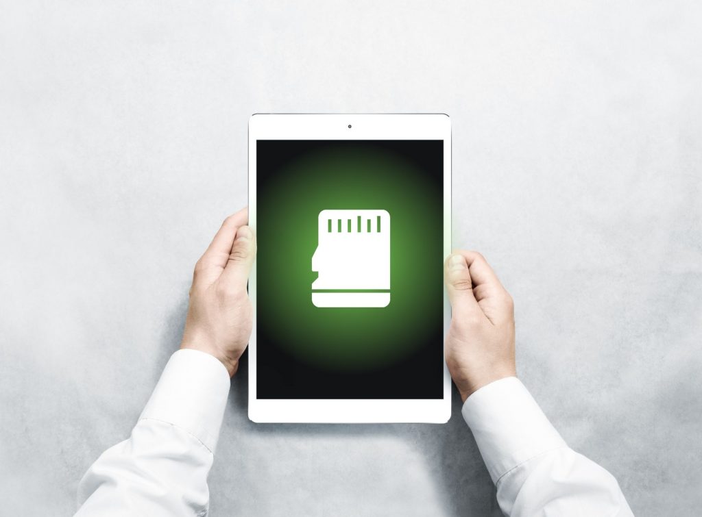 Funciones de almacenamiento de una tablet