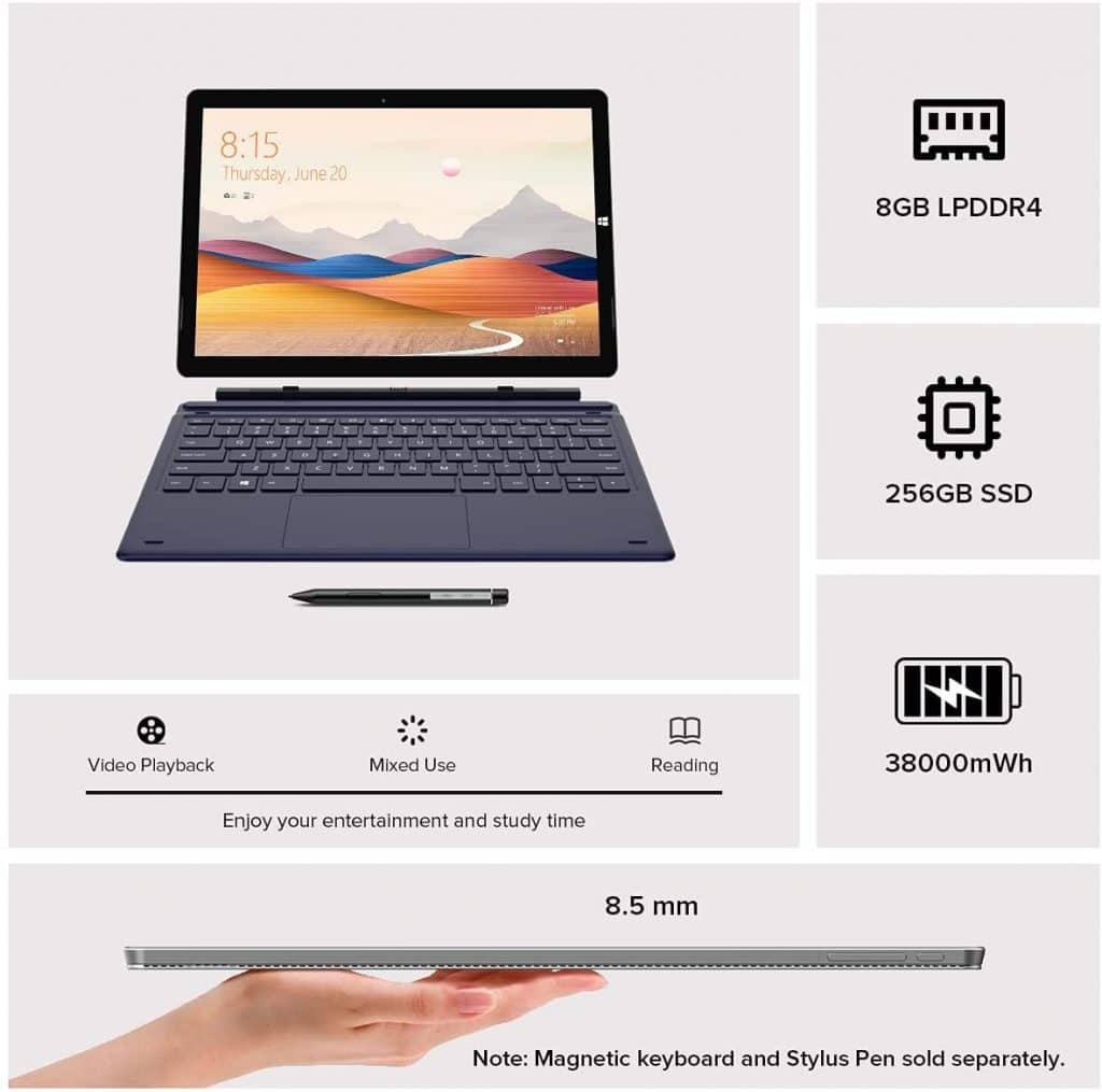 tablet windows 10 con teclado 