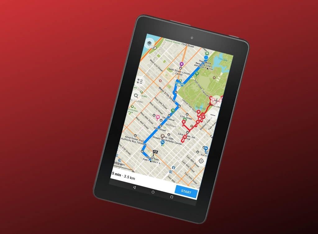 Tablet Amazon Fire 7 para instalarla en el panel del automóvil