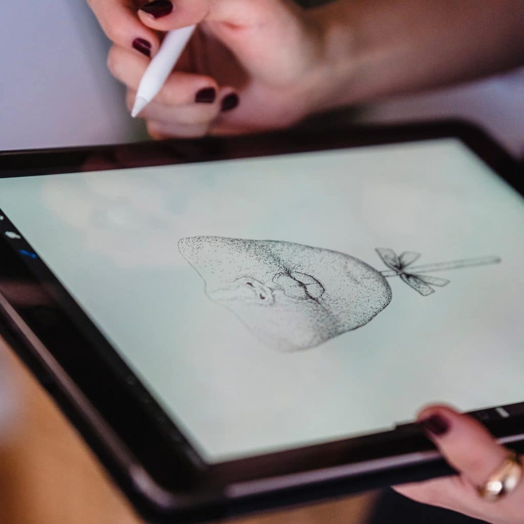 pintura digital tablet boceto