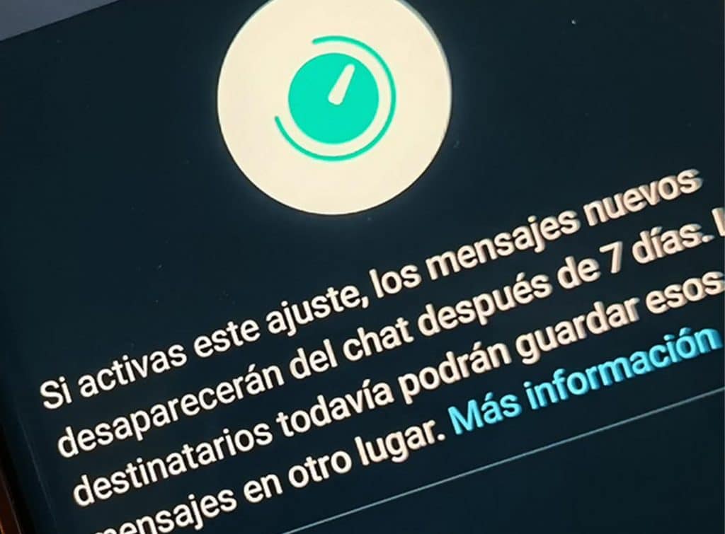 Mensajes temporales en Whatsapp