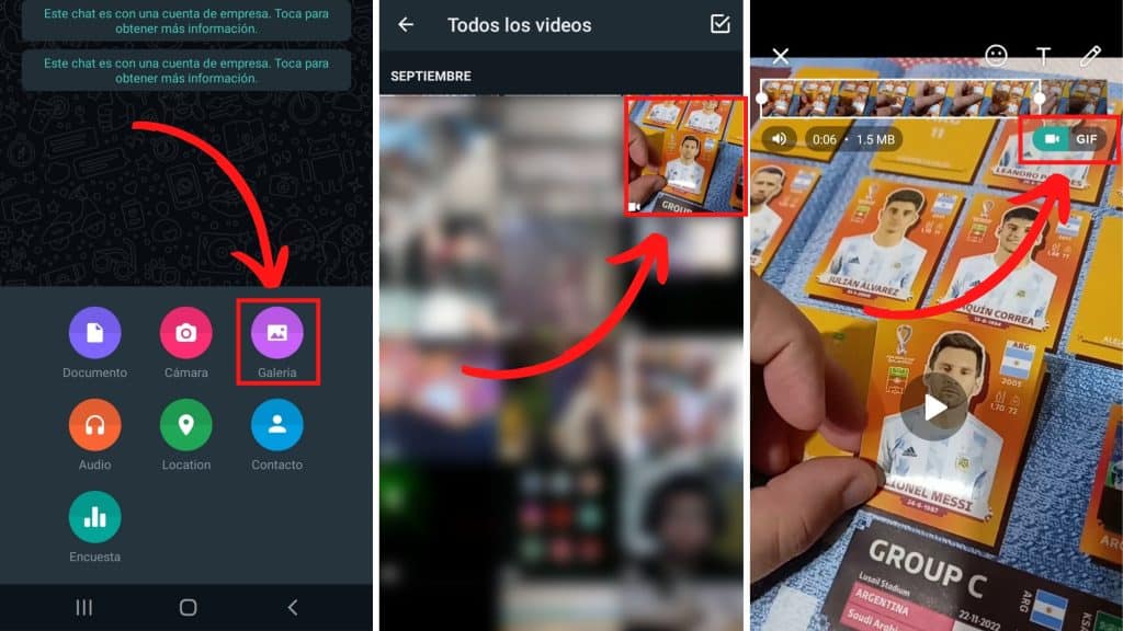 Cómo hacer un GIF WhatsApp
