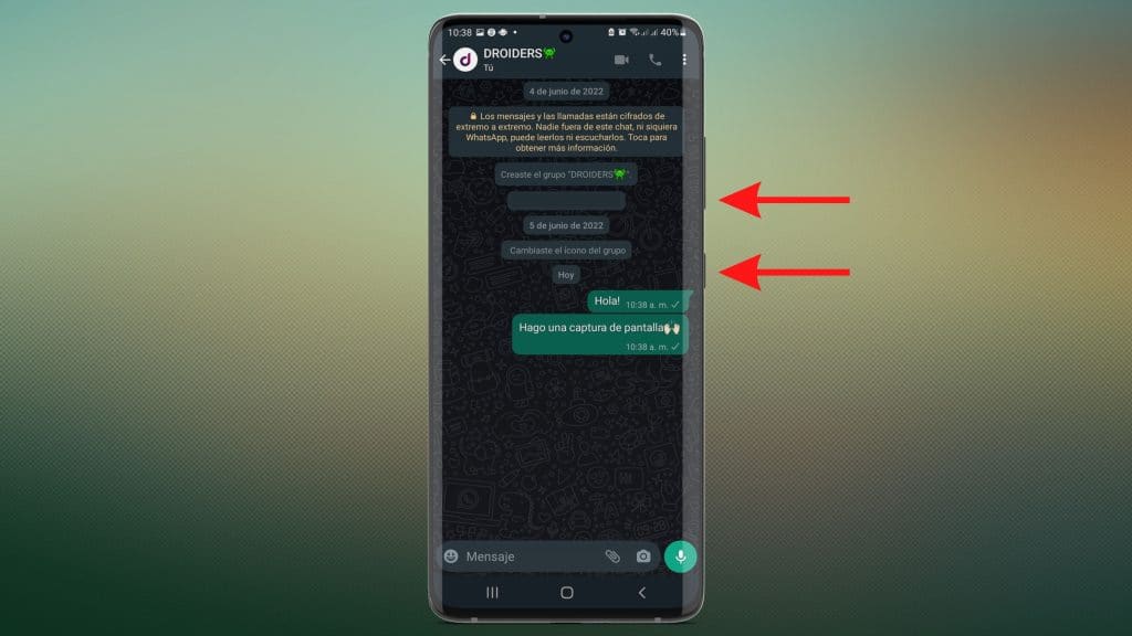 Captura WhatsApp en Android