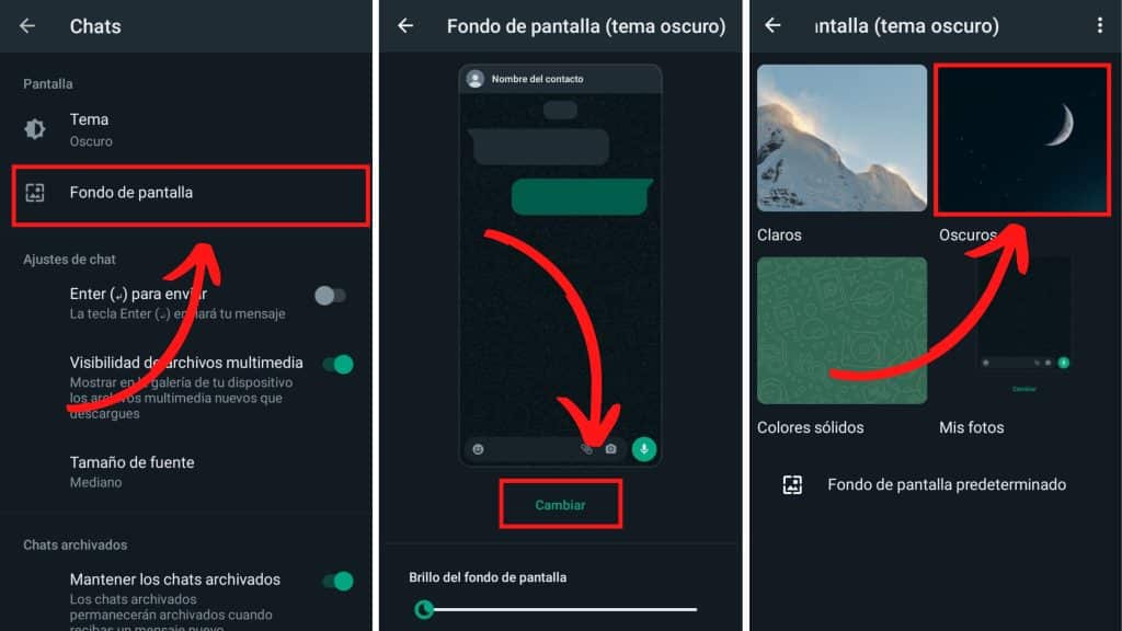 Como cambiar el fondo de los chats de WhatsApp 2