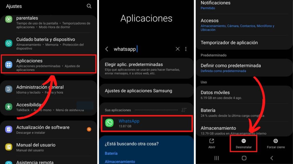 Desinstala la app desde ajustes y aplicaciones