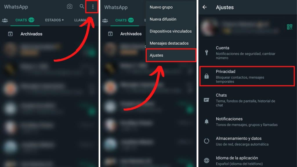 Ocultar foto de perfil solo a los contactos 1