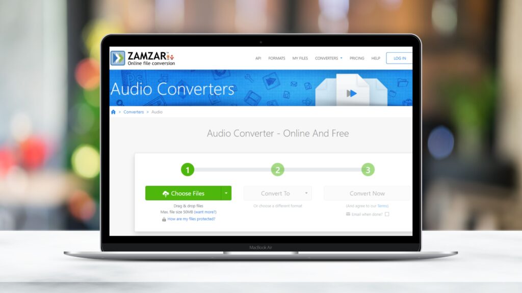 Zamzar para convertir audios de whatsapp