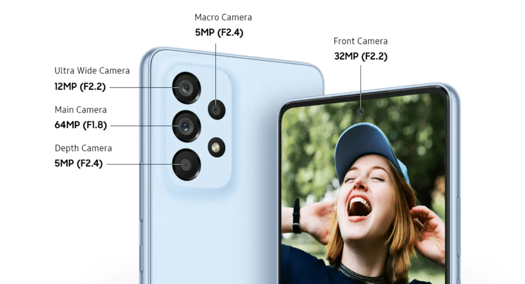 cámara cuadruple del galaxy a53 5g