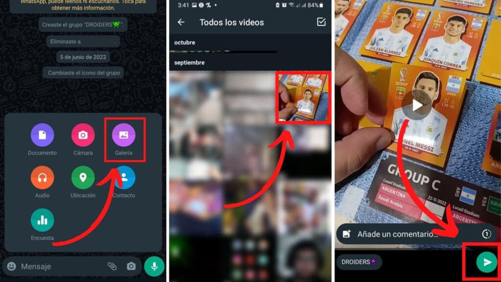 mandar un vídeo por WhatsApp sin link