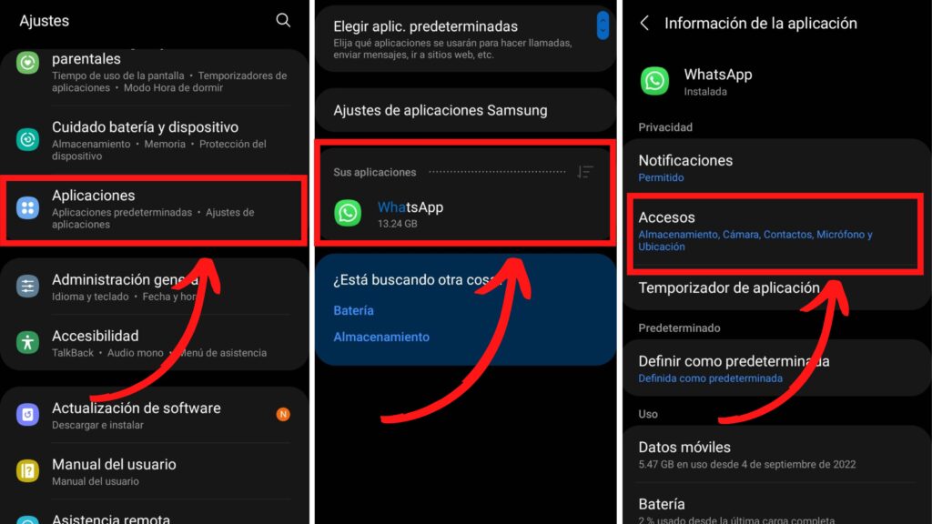 Permisos y privacidad de WhatsApp