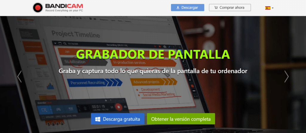 grabadora de pantalla bandicam