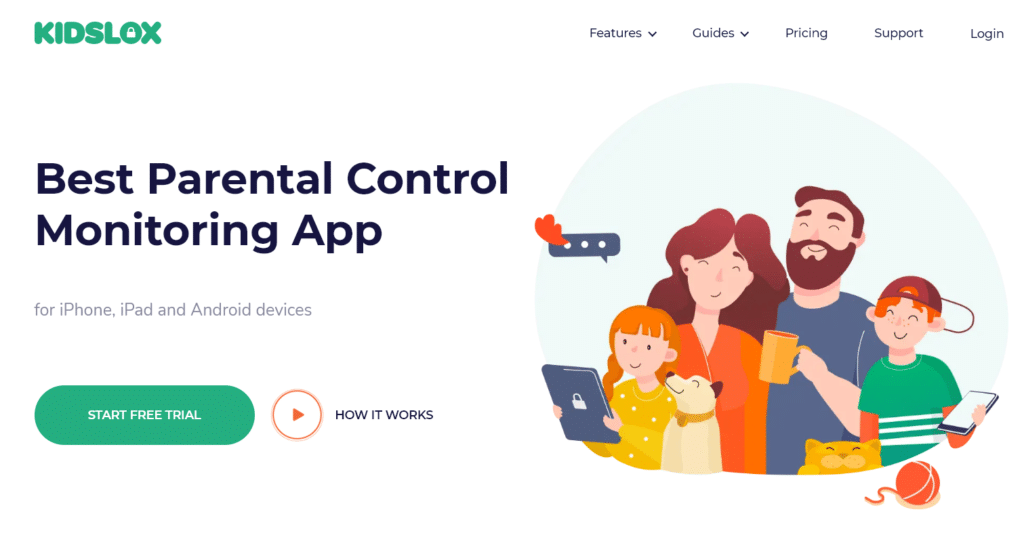 kidslox parental control app