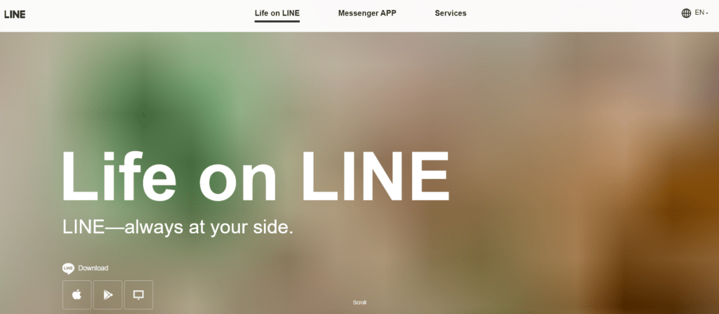 line app de mensajería de pago
