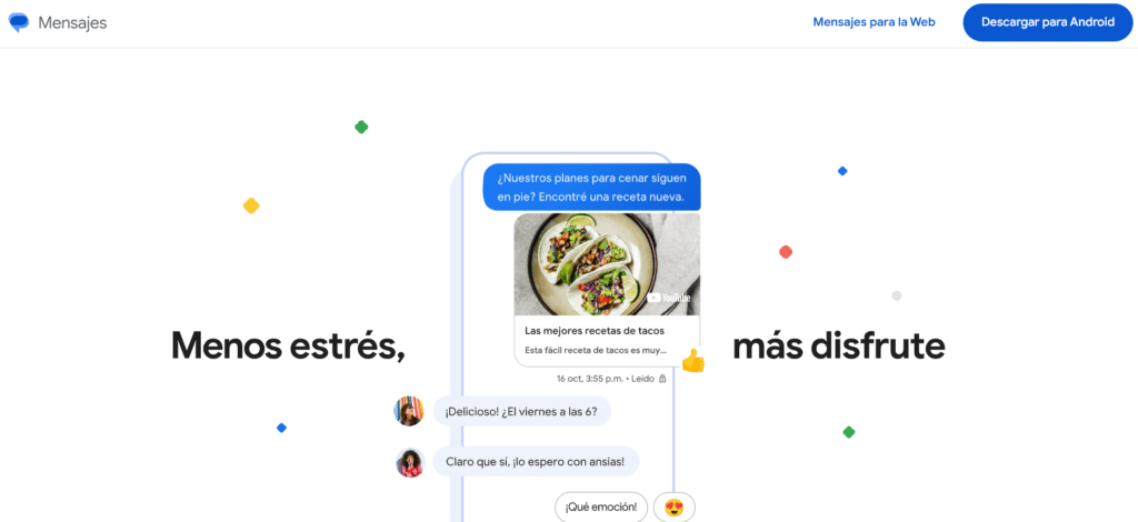 ver sms de un número con google messages