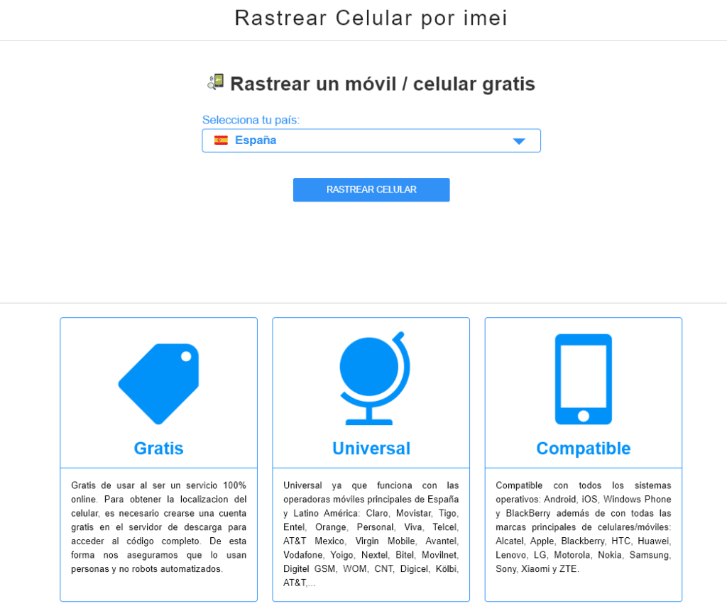 rastreo de celular android gratis por IMEI