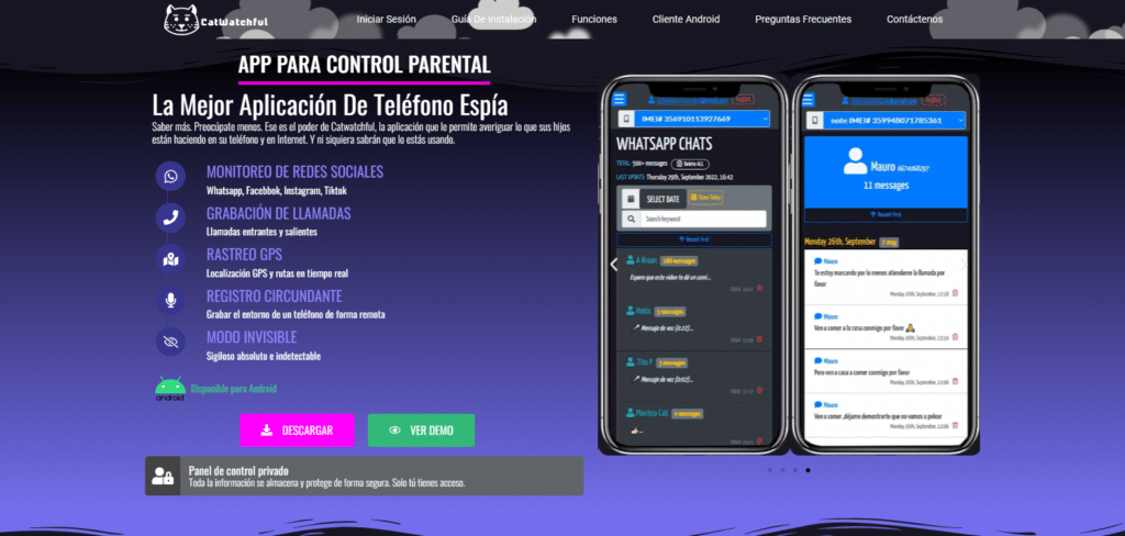 aplicacion para espiar telefonos