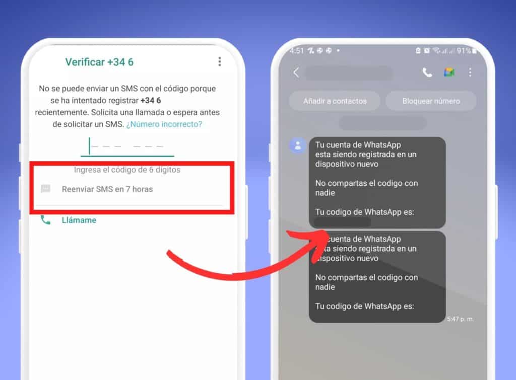 código de verificación whatsapp universal