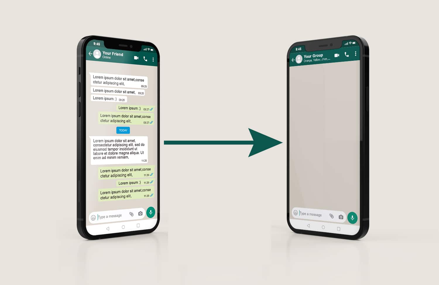 pasar una conversación de WhatsApp a otro móvil