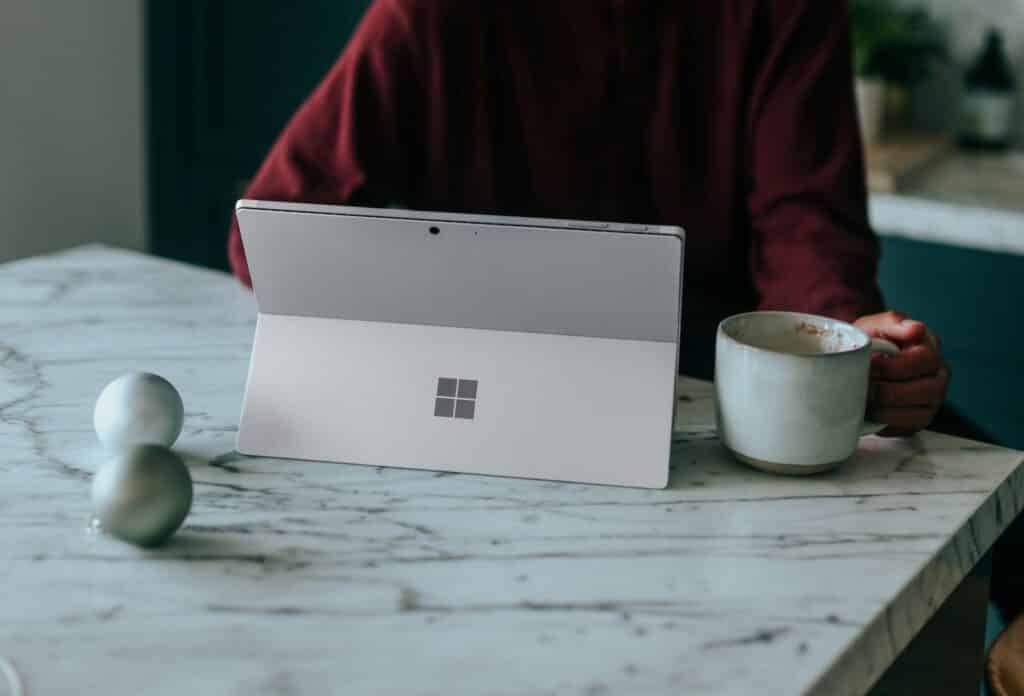 surface pro de 12 pulgadas en uso