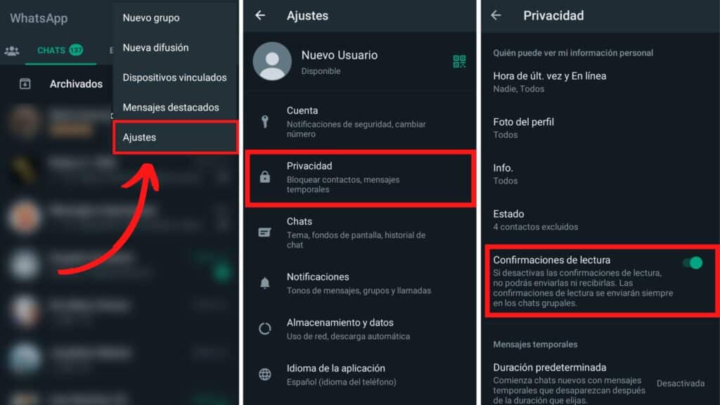 Desactiva el “check azul” de tus mensajes en Whatsapp