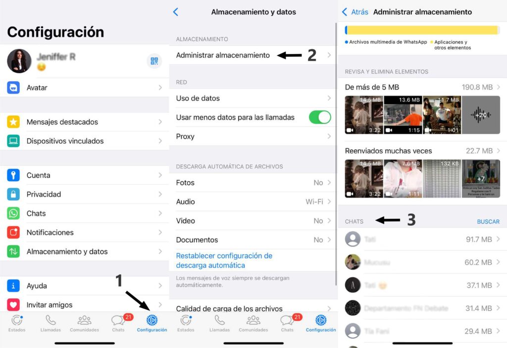 como saber con quién chatea alguien en WhatsApp