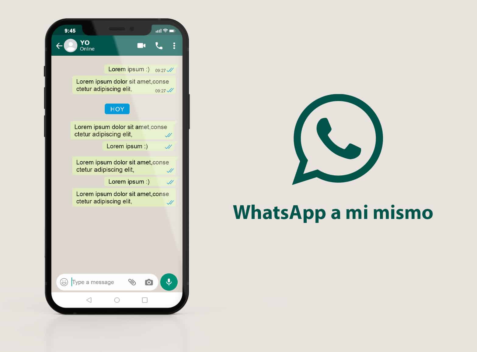 como enviar WhatsApp a uno mismo