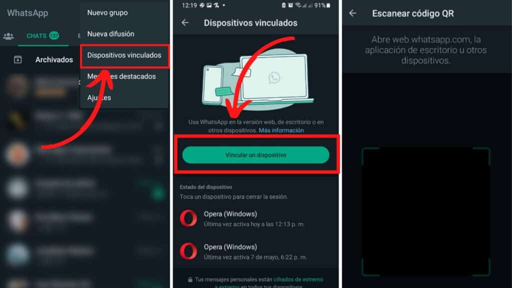 Conectar WhatsApp Web con codigo QR