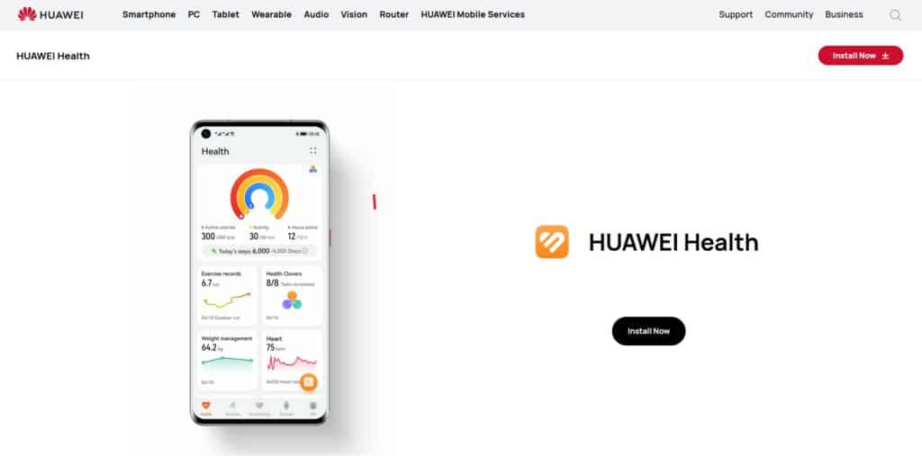 Huawei Salud app