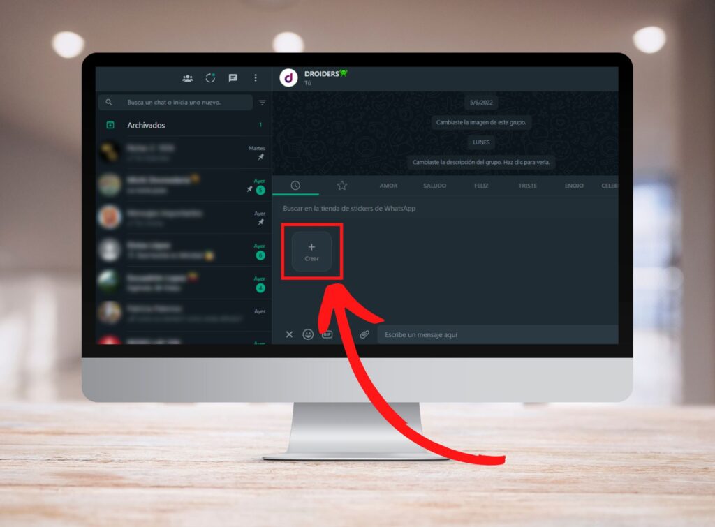 agregar stickers a WhatsApp desde PC