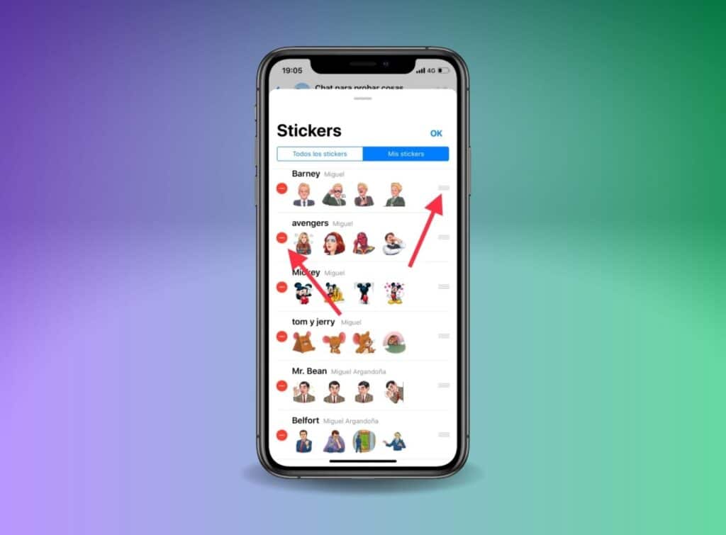 eliminar stickers WhatsApp