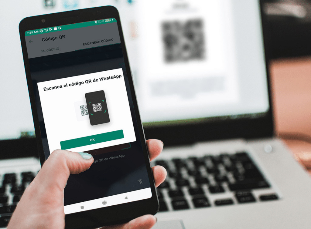 escanear el código QR en Whatsapp Web