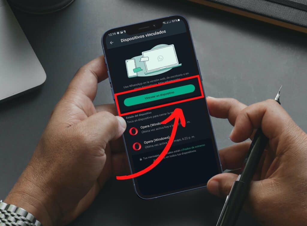  vincular un dispositivo en WhatsApp