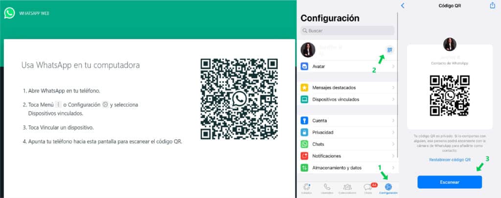 como configurar WhatsApp web