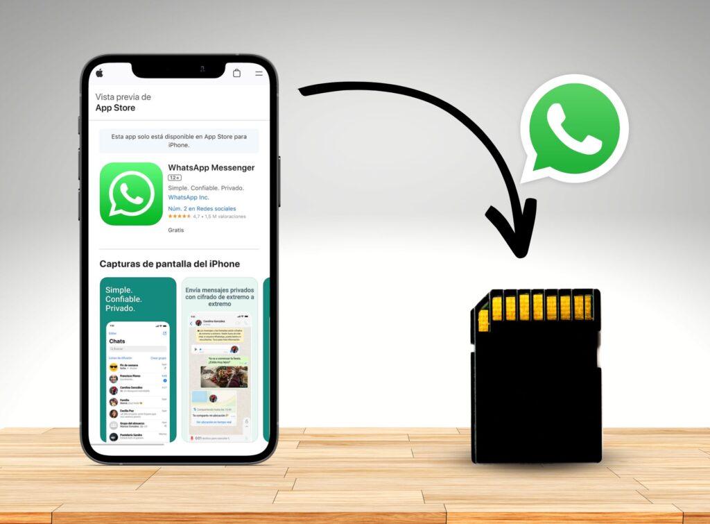 instalar WhatsApp en tarjeta SD