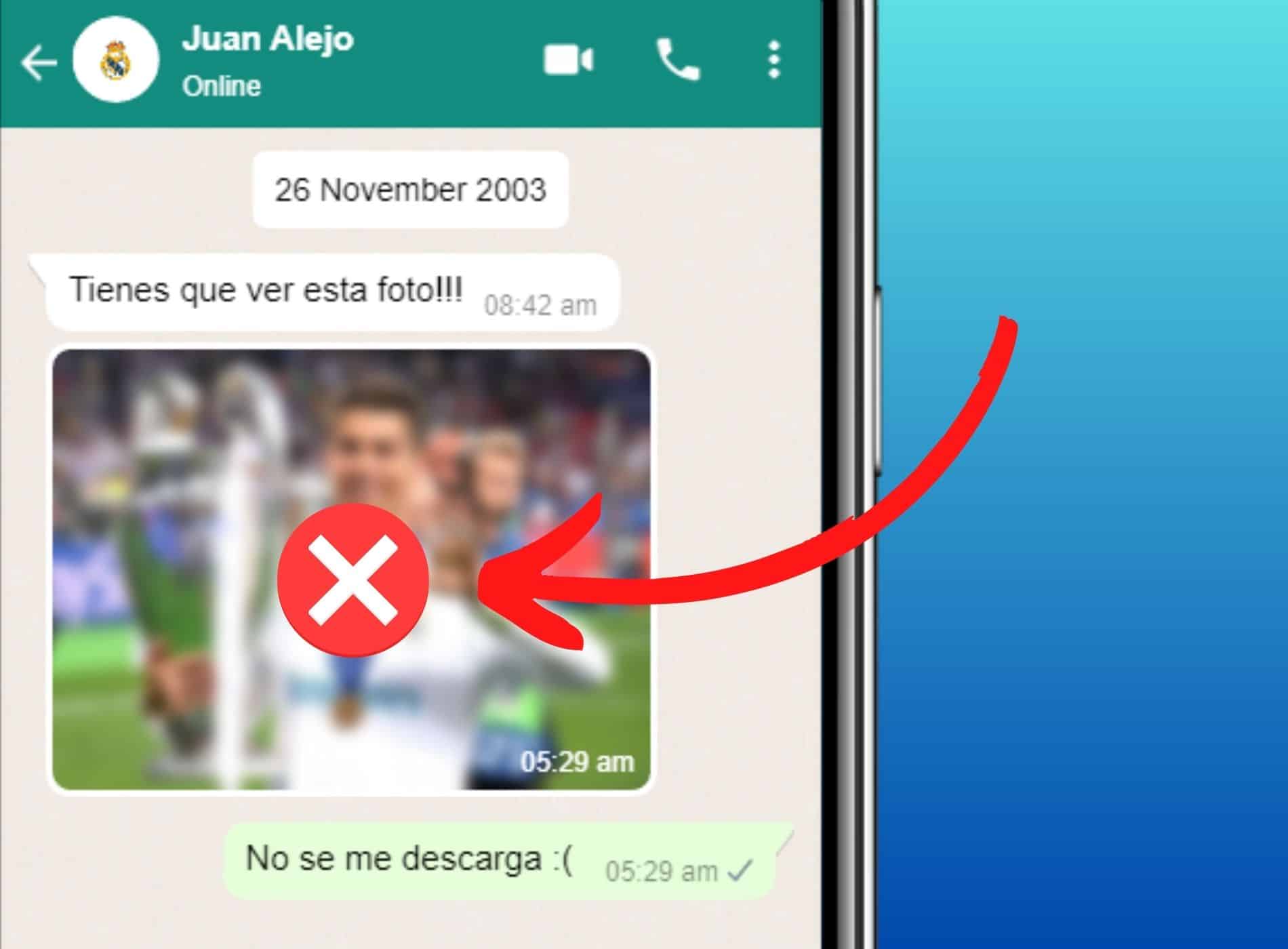 no se descargan las fotos de WhatsApp