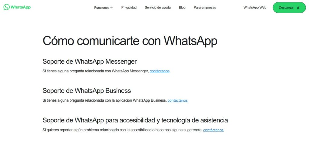 solucionar problemas de whatsapp